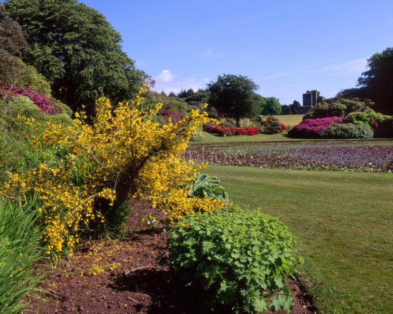 Springtime In Castl E Kennedy Gardens Towards Castle Across Lake