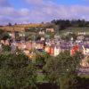 An Unusual View Of Jedburgh Showing The Canongate Area Seen In Early Autumn Jedburgh Scottish Borders