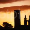 Silhouette Of St Rules Tower And East Gable St Andrews Cathedral Fife