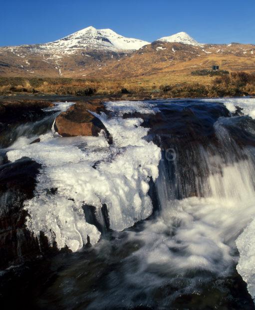 Icy Waterfalls Nr Ben More Island Of Mull