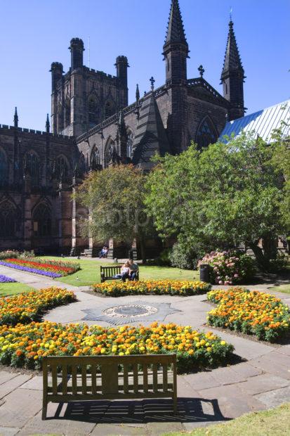 Chester Cathedral From Gardens