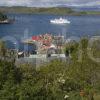 WY3Q9662 Oban Bay From MacCaigs Tower With Cruise Liner