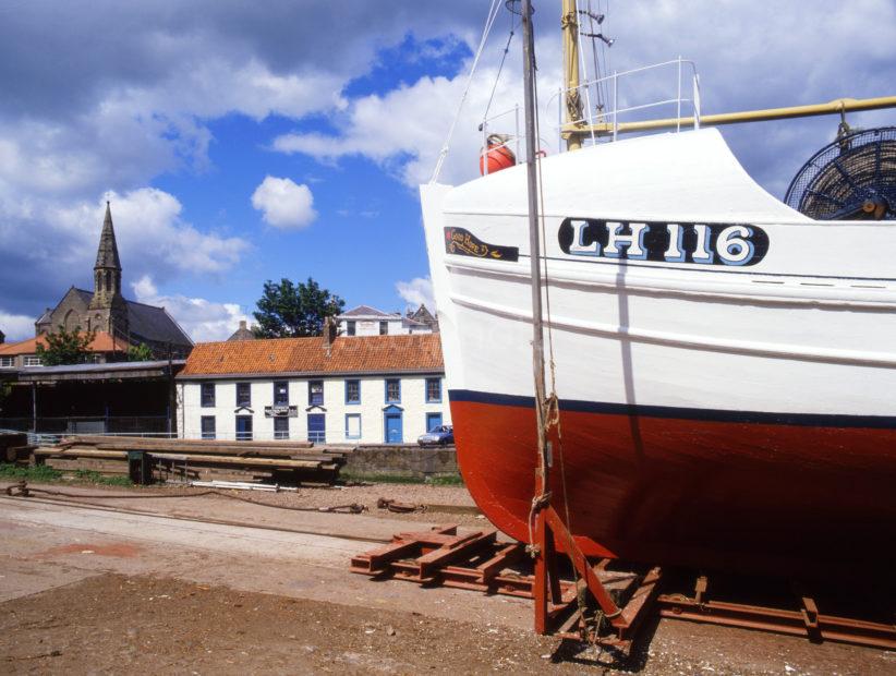 Fishing Boat In Dry Dock At Eyemouth