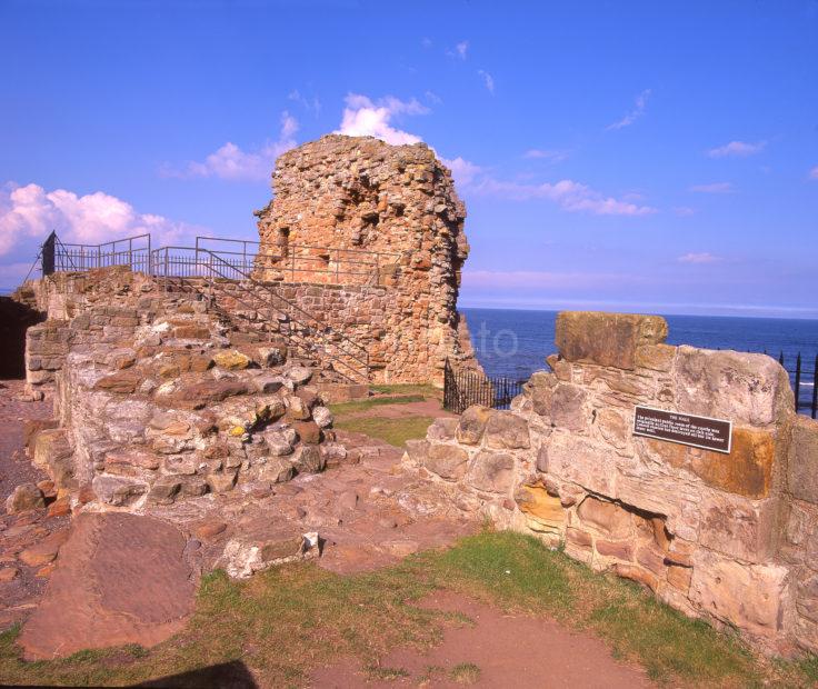 A Beautiful Summer Scene In Amongst The Ruins Of St Andrews Castle Fife