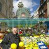 Fruit And Veg Stall With St Johns Tower