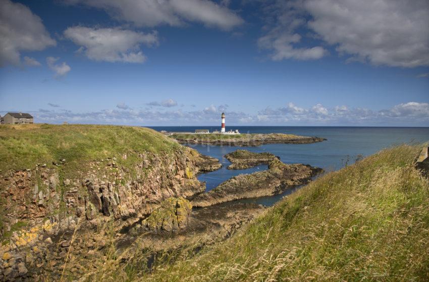 0I5D0898 Buchan Ness Lighthouse From Boddam Aberdeenshire