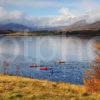 CANOES ON LOCH LEVEN LOOKING WEST 1