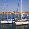 Elie From Pier With Yachts East Neuk Fife