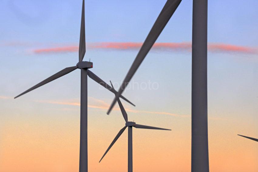 DSC 0150 Close In Cluster Of Wind Turbines