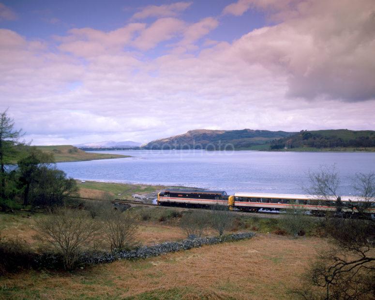 Class 37 409 Hauling The West Highlander Alongside Loch Etive En Route To Oban