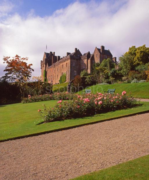 Late Summer View Of Brodick Castle From The Gardens Isle Of Arran