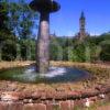 Kelvingrove Park And University Tower City Of Glasgow