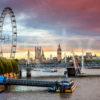 View Across Thames To Hungerford Bridge The Eye And Westminster