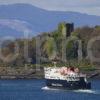 3X8G0331 Dunollie Castle And MV Clansman Departing
