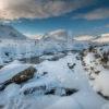 WINTER VIEW IN GLENCOE TOWARDS BUACHAILLE ETIVE MHOR