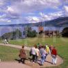 Busy Scene At Urquhart Castle Loch Ness