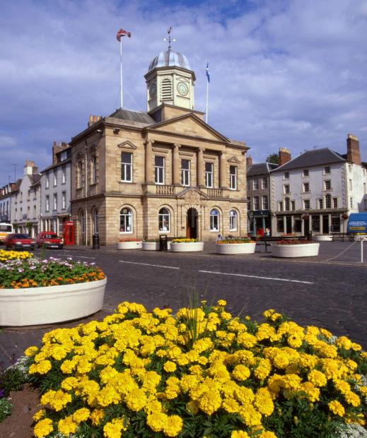 Kelso Town Square With Town Hall 1816 Most Buildings Georgian Victorian Borders
