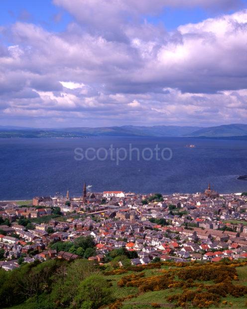 Looking Down Onto Largs And The Firth Of Clyde