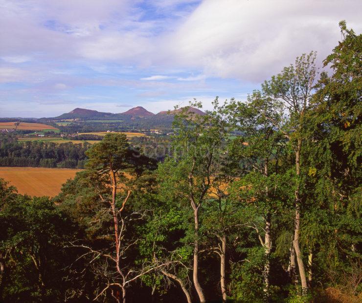 The Eildon Hills As Seen From The Wallace Statue Near St Boswells Scottish Borders