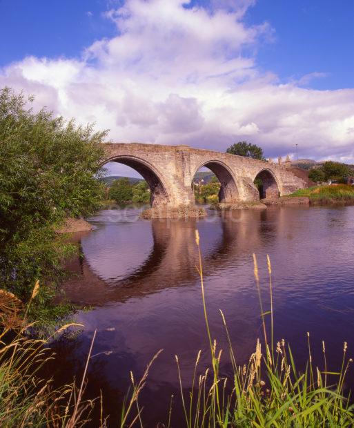 The Old Stirling Bridge Across The River Forth Stirling Central Scotland