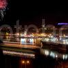 OBAN AT NIGHT TIME EXPOSURE MULL FERRY With FIREWORKS