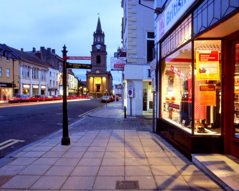 Dusk In The Main Street Berwick Upon Tweed