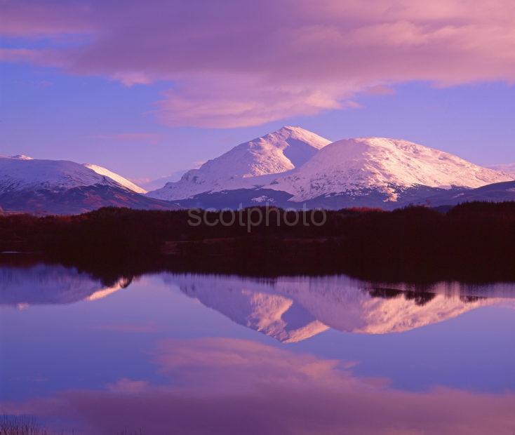 Magnificent Winter Reflections Of Ben Lui In The Still Waters Of Loch Awe Argyll