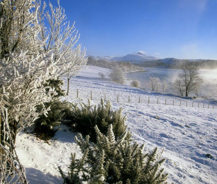 Winter Snow Over Loch Etive From North Connel