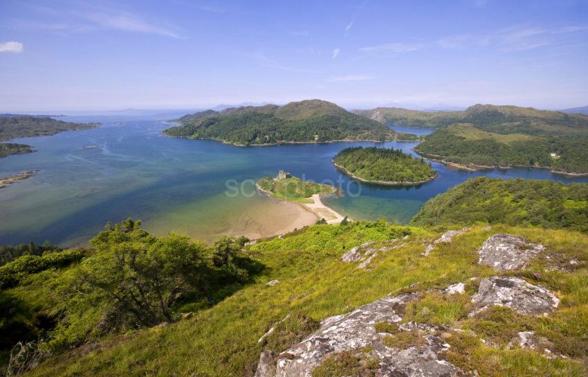 Panoramic View Tioran Castle Loch Moidart