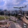 Cathay Pacific 747 Before Landing Runway 13 At Kai Tak