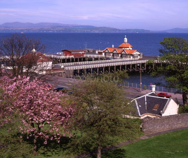 Springtime In Dunoon Towards Pier From Gardens Clyde Argyll