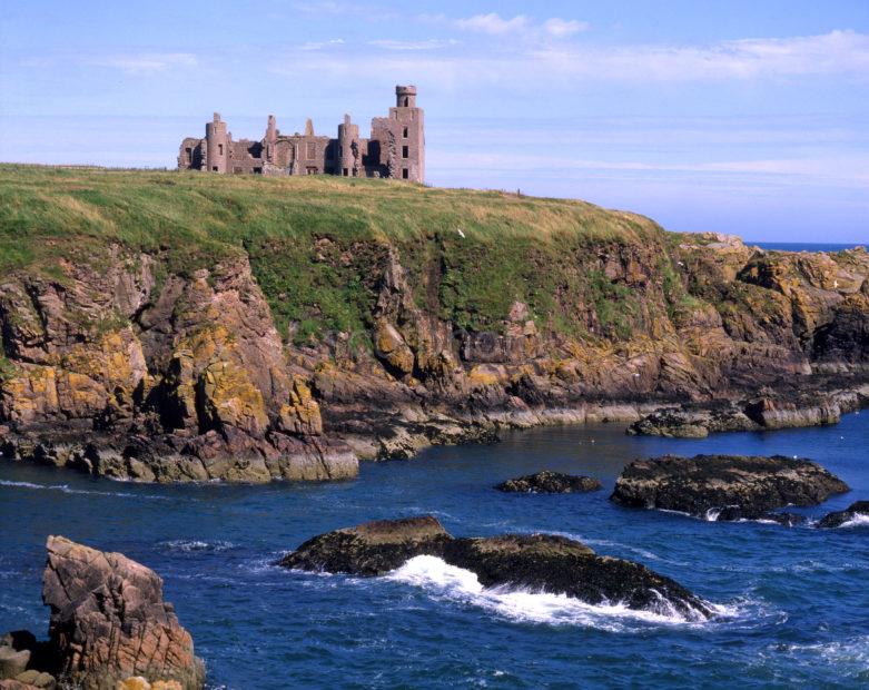 Mighty Ruins Of Slains Castle Overlooking Cruden Bay Aberdeenshire