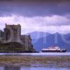 Eilean Donan Castle And The Hebridean Princess Cruise Ship Loch Duich