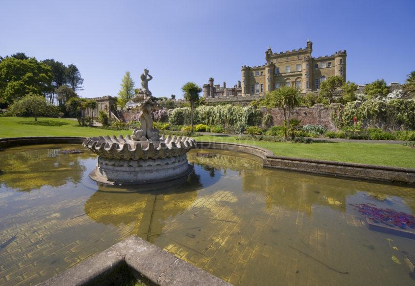 Culzean Castle From Gardens And Fountain