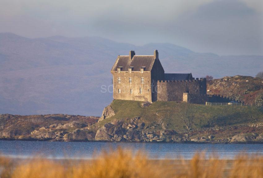 Duntrune Castle From Marshes Argyll