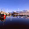 Winter Reflections Of Ben Nevis As Seen From Corpach Basin Lochaber