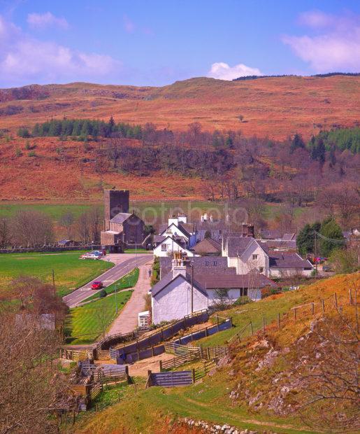 Lovely Early Spring View Towards The Village Of Kilmartin An Historic Place Which Houses Sculptured Stones Within The Churchyard Kilmartin Argyll