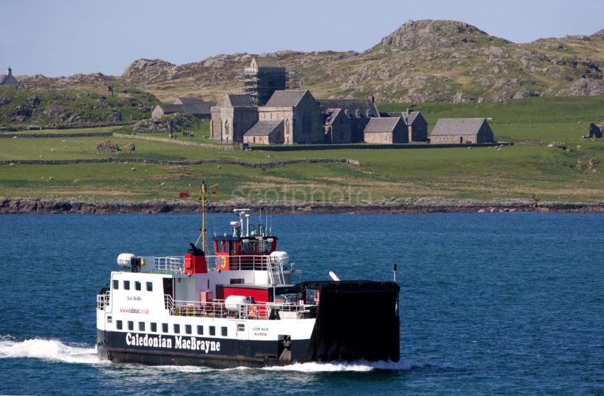 WY3Q4389 Iona Abbey With Ferry Isle Of Mull