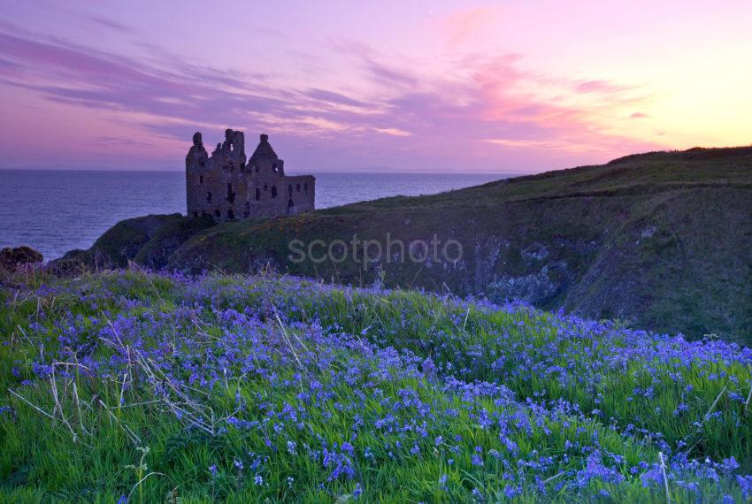 I5D0092 Dunskey Castle At Sunset Nr Portpatrick Galloway