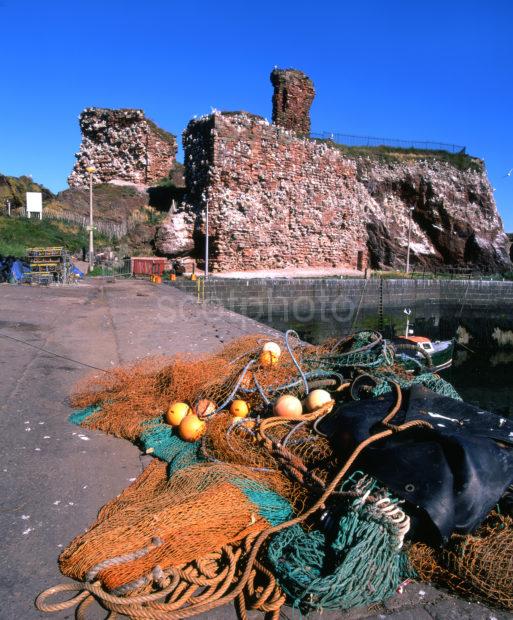 Dunbar Castle Ruins From The Harbour Dunbar East Lothian