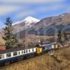 Class 37 With Oban Glasgow Train At Crianlarich With Ben More