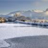 Panoramic Winter Scene At Corpach With The Ben Nevis