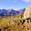 Towards The Rugged Cuillins Of Blaven From A Perched Block Skye PANO