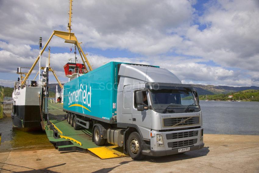 SAFEWAY LORRY DISEMBARKS OFF LOCH DUNVEGAN SMALL