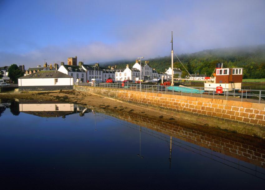 Morning Reflections In Inveraray From The Pier With Puffer