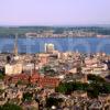 Looking Down Onto City Of Dundee And Firth Of Tay From The Law