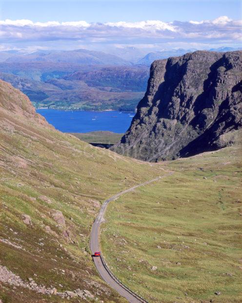 Applecross Pass From Summit Towards Loch Kishorn North West Highlands