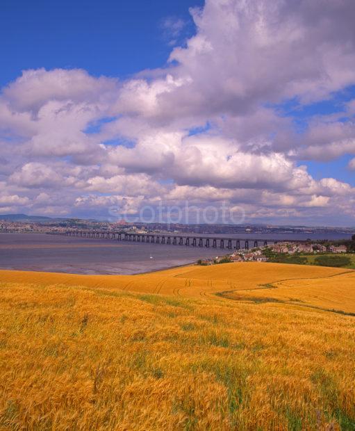 Unusual View Looking Across The Tay Towards The City Of Dundee From The Hills Above Wormit Fife