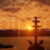 Sunset Silhouette Cross Of Lorraine On Lyle Hill Greenock Renfrewshire