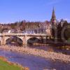 Langholm From The RIver Esk A Small Town Only 8 Miles From The English Border Dumfries Shire Borders